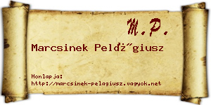 Marcsinek Pelágiusz névjegykártya